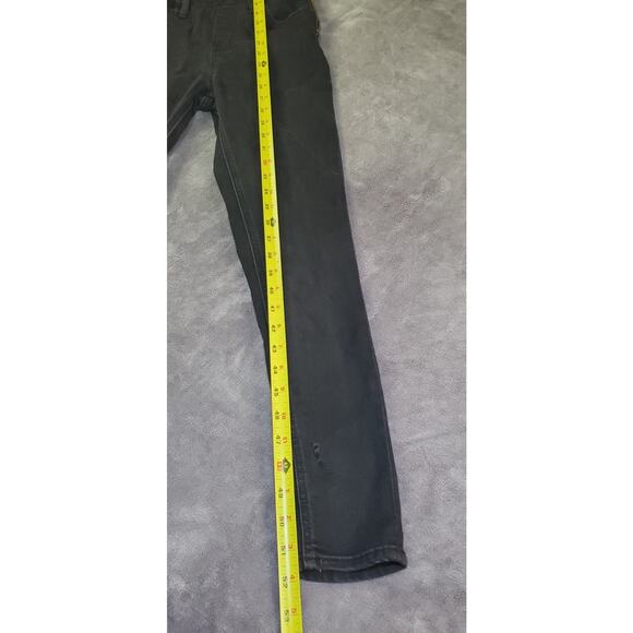 Levi’s Denim Overalls Women’s Sz 25 Skinny Black Grunge Goth Punk Farm Girl C26 - Picture 2 of 12